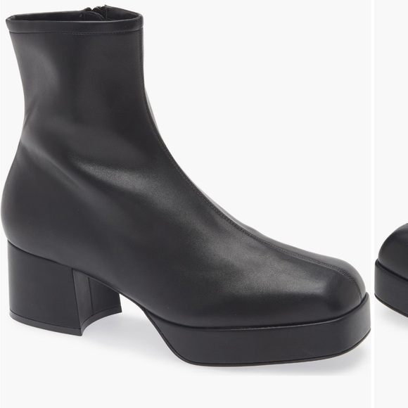 Jeffrey Campbell NWT. Beautiful black leather platform ankle boots. 8.5. - Picture 7 of 7